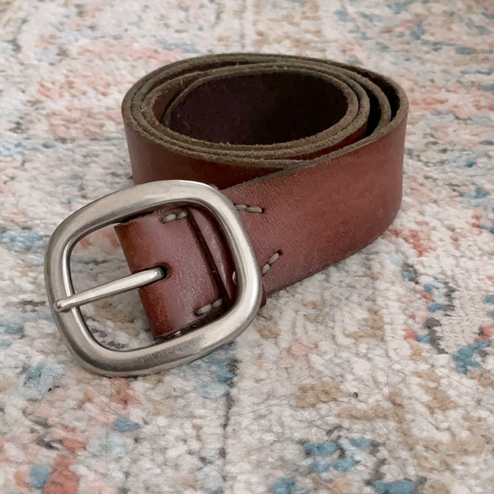 Brown Leather American Eagle Belt.